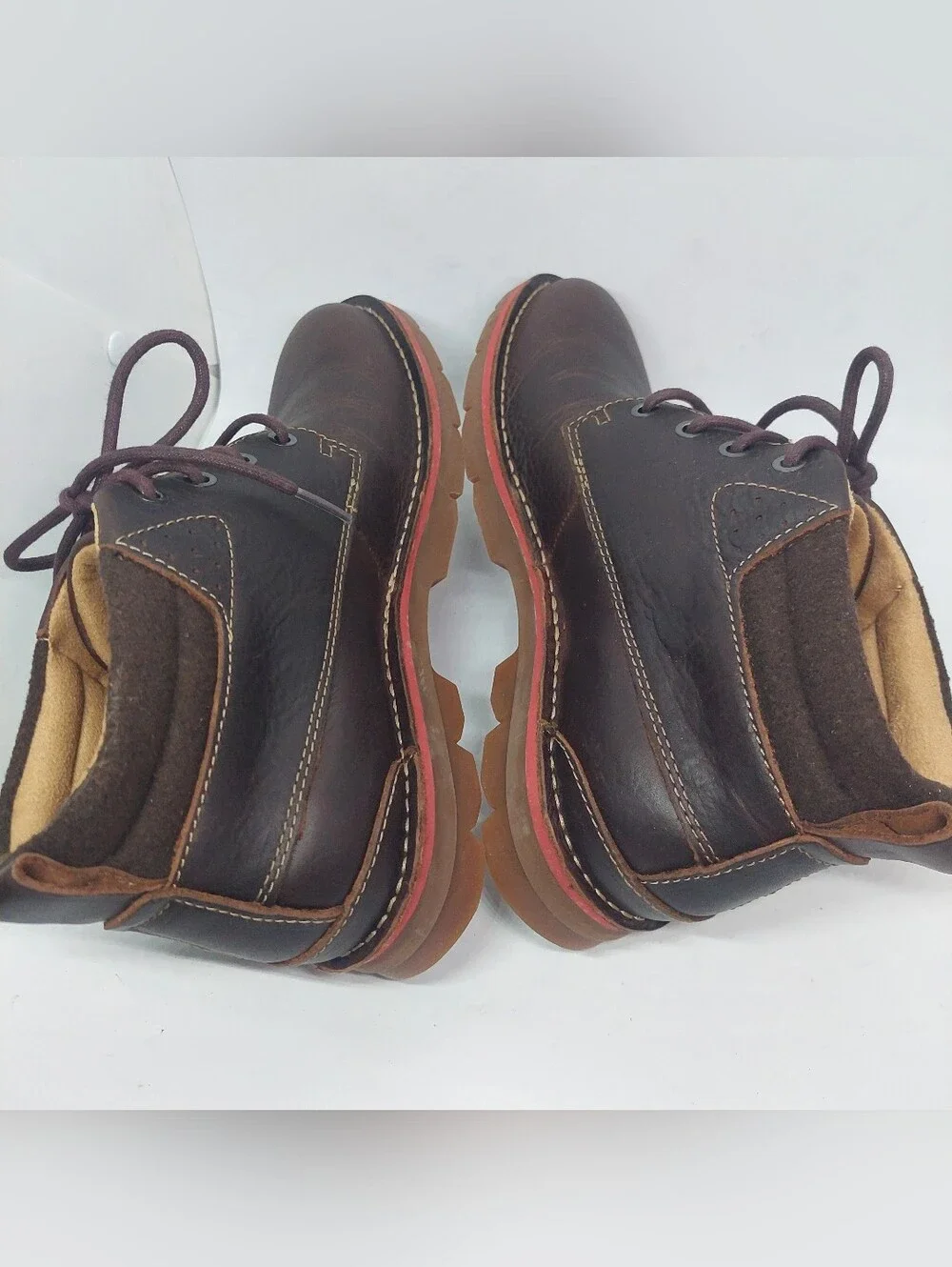 Clarks Varick Hill Boots Mens Size 8.5M Dark Brown Tumbled Leather Casual Shoes